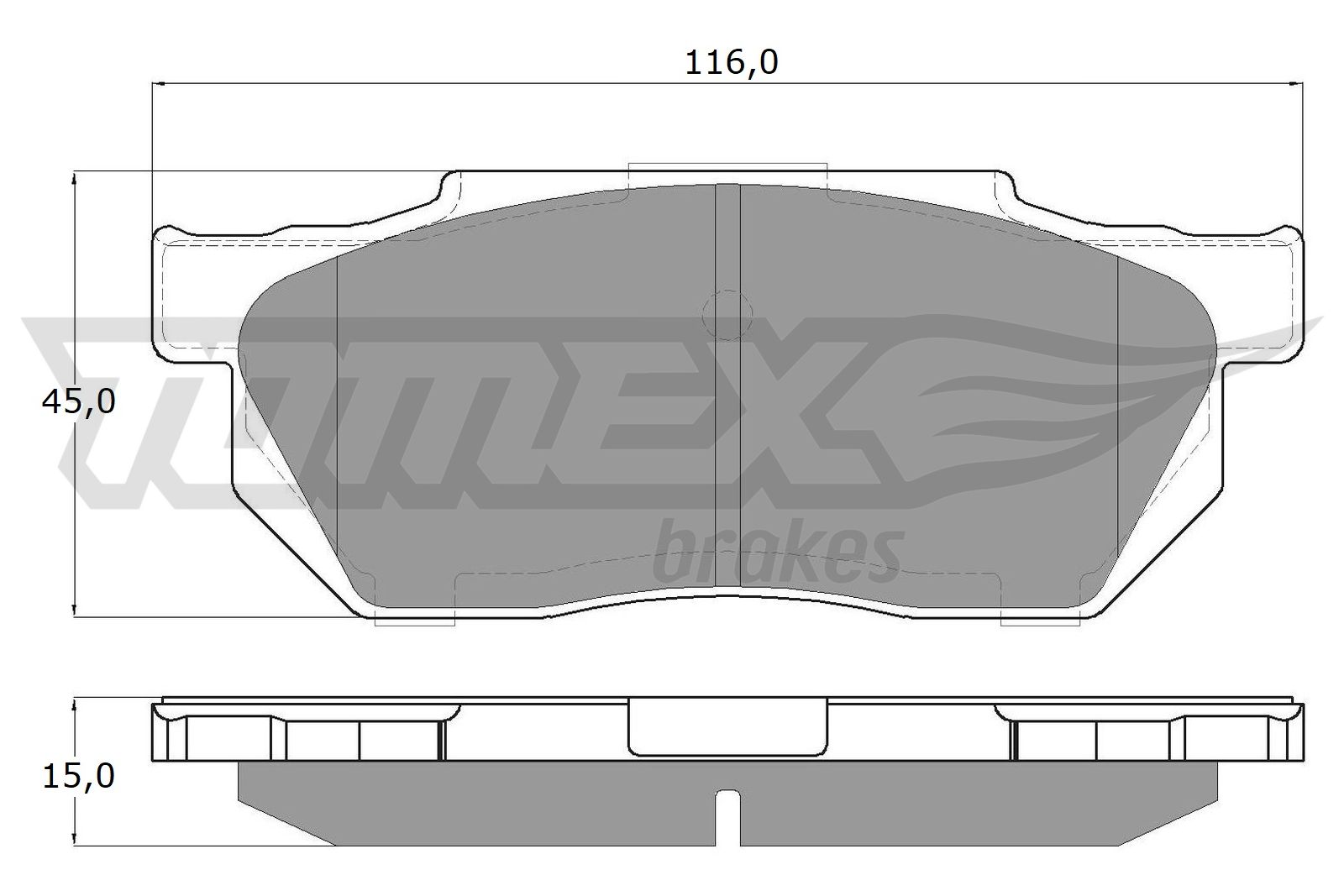 Sada brzdových platničiek kotúčovej brzdy TOMEX Brakes